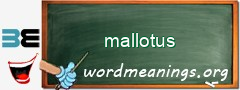 WordMeaning blackboard for mallotus